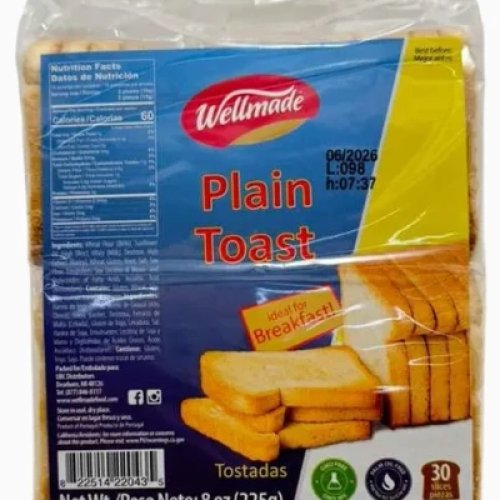 *Wellmade Plain Toast (2 boxes) 225 g x 12 ct